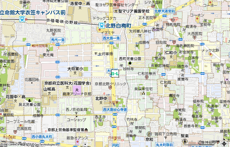 眼鏡市場　京都大将軍(00766)付近の地図